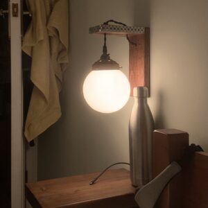 Opaline White Glass Orb Wall Lamp